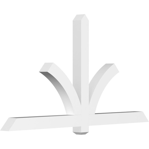 Ekena Millwork Redmond Architectural Grade PVC Gable Bracket, 72"W x 39"H x 4"D x 4"F, 13/12 Pitch GBP072X39X0404RED00 - main